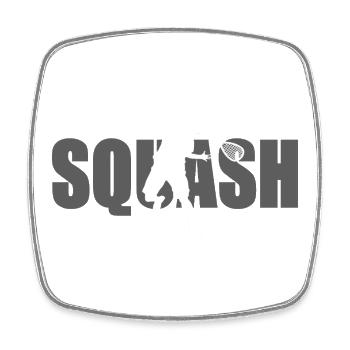 Squash - Square fridge magnet - white - Front