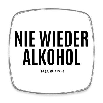 DesignNichtVerfügbar - Viereckiger Kühlschrankmagnet - Weiß - Vorne