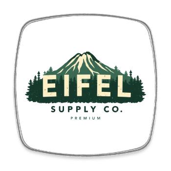 Eifel Supply Co. | Vintage Outdoor Design - Square fridge magnet - white - Front