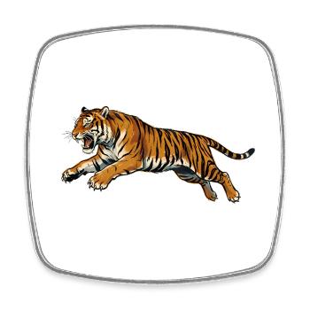 Style artistique rétro de Tiger - Magnet carré - blanc - Devant