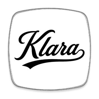 Klara Name Gift First Last Family - Square fridge magnet - white - Front