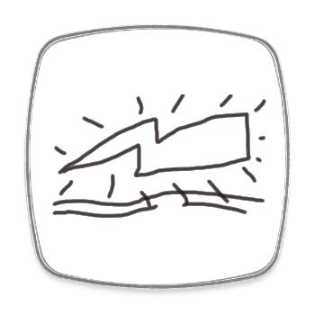 Abstract Blade Line - Square fridge magnet - white - Front