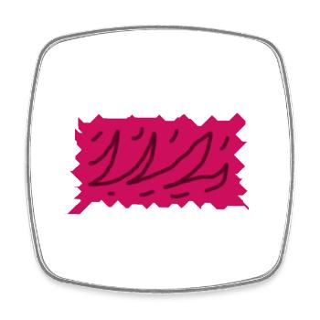 Farbexplosion Rosa Linien - Viereckiger Kühlschrankmagnet - Weiß - Vorne