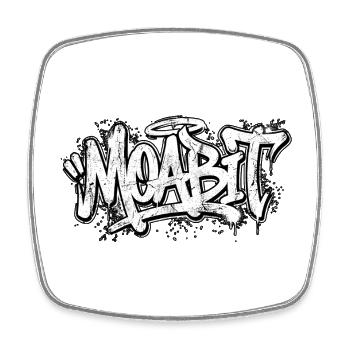 Moabit Berlin Graffiti Oldschool Hip Hop - Square fridge magnet - white - Front