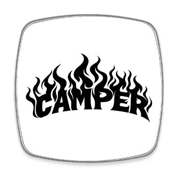 Camper Flames - Square fridge magnet - white - Front