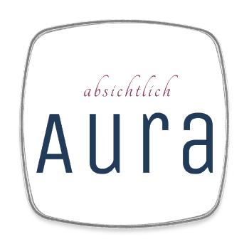 Absichtlich Aura Typo-Print - Viereckiger Kühlschrankmagnet - Weiß - Vorne