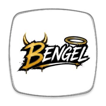 B-Angel - Sometimes Kid Sometimes Angel - Square fridge magnet - white - Front