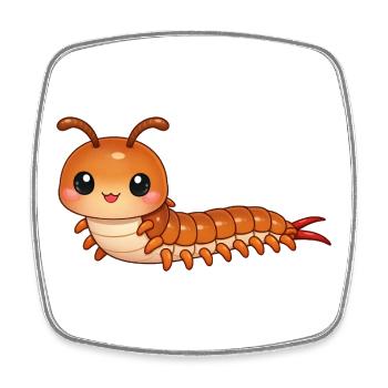 Millipedes - Square fridge magnet - white - Front