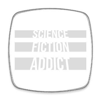 Citation d’amateur de science-fiction accro à la science-fiction - Magnet carré - blanc - Devant