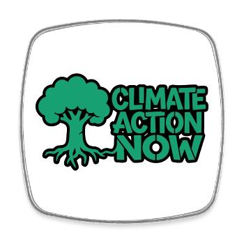 Tree Root Climate Nature Logo - Square fridge magnet - white - Front