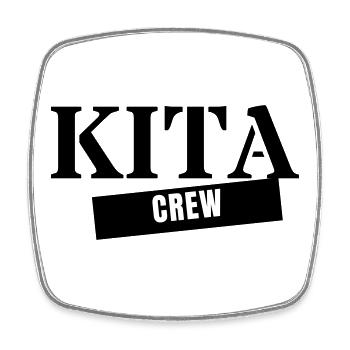 Kita Crew - Don pour l’éducatrice d’équipe de maternelle - Magnet carré - blanc - Devant