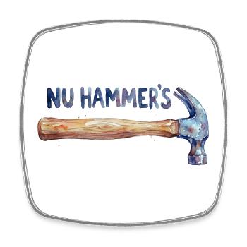 Aquarell Hammer - Nu Hammer's - Viereckiger Kühlschrankmagnet - Weiß - Vorne