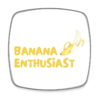 Banana Enthusiast Logo - Viereckiger Kühlschrankmagnet - Weiß - Vorne