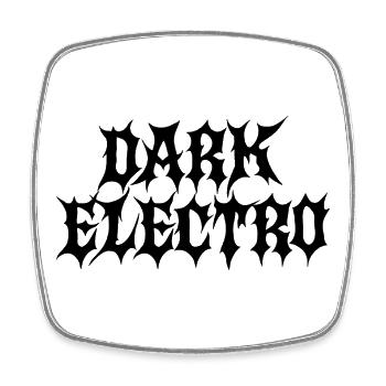 Dunkler Elektro - Viereckiger Kühlschrankmagnet - Weiß - Vorne