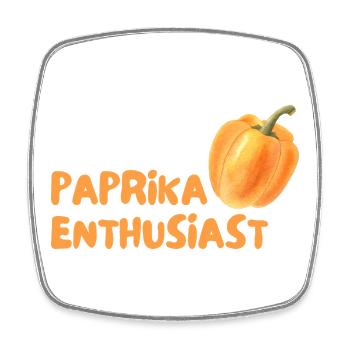 Paprika Enthusiast - Viereckiger Kühlschrankmagnet - Weiß - Vorne