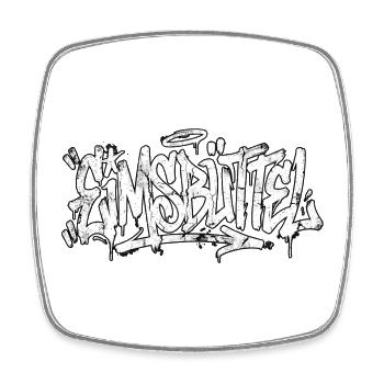 Eimsbüttel Hamburg Handschrift Graffiti - Viereckiger Kühlschrankmagnet - Weiß - Vorne