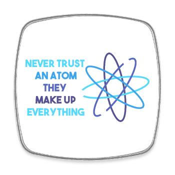 Chemielehrer Chemie Chemiker Atom - Viereckiger Kühlschrankmagnet - Weiß - Vorne
