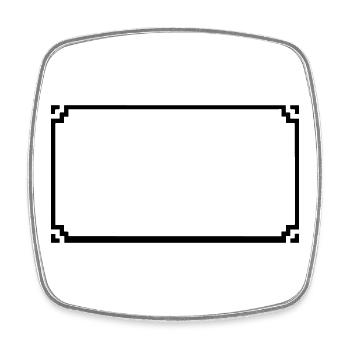 Pixel Rahmen Grafik - Viereckiger Kühlschrankmagnet - Weiß - Vorne