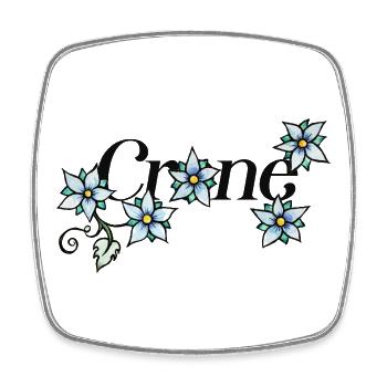 Azure Bloom Vine - Square fridge magnet - white - Front