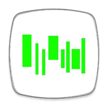 Neon Equalizer Rhythm - Viereckiger Kühlschrankmagnet - Weiß - Vorne