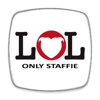LOL Heart Head - 028 - Square fridge magnet - white - Front