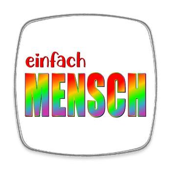 MENSCH INKLUSION VIELFALT - Viereckiger Kühlschrankmagnet - Weiß - Vorne