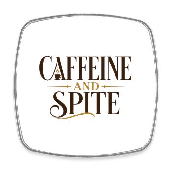 Caffeine and Spite - Square fridge magnet - white - Front