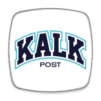 KalkPost3 - Square fridge magnet - white - Front