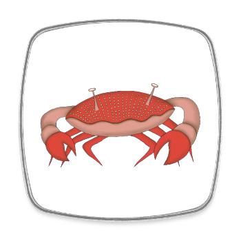 crabby - Square fridge magnet - white - Front