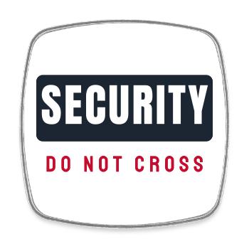 Security Lettering Bar - Security Service - Square fridge magnet - white - Front