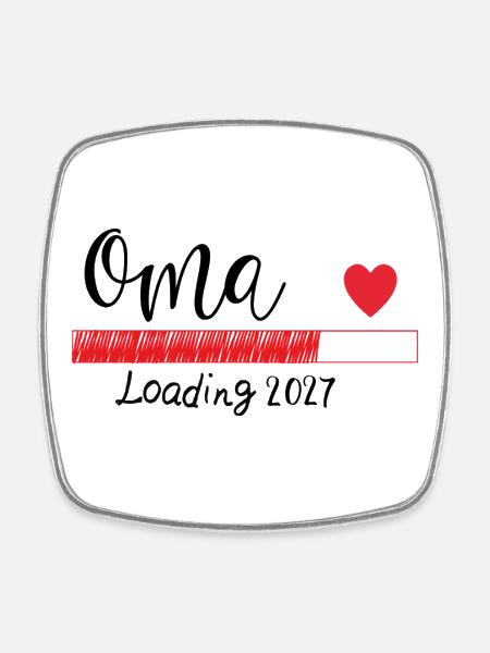 Oma 2027 - Viereckiger Kühlschrankmagnet - Weiß
