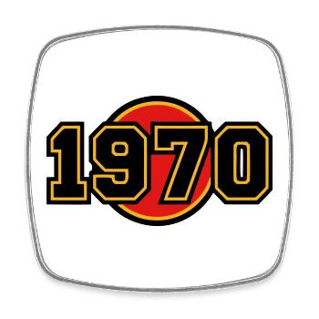 1970 Year of Birth Retro Logo - Square fridge magnet - white - Front