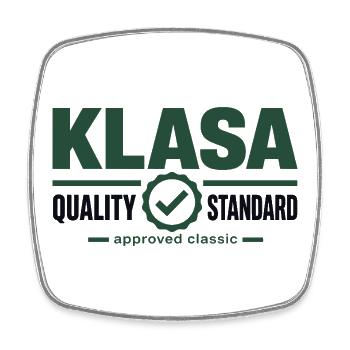 Qualitätsstandardklasse – Approved Classic - Viereckiger Kühlschrankmagnet - Weiß - Vorne