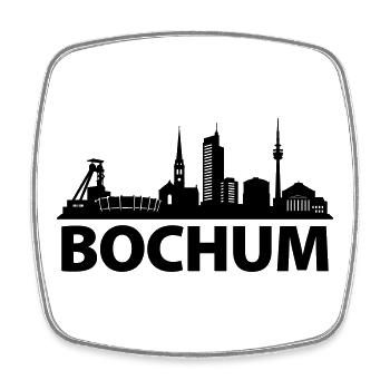 Bochum Skyline - Viereckiger Kühlschrankmagnet - Weiß - Vorne