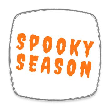Spooky Season – Pumpkin Orange Typography - Viereckiger Kühlschrankmagnet - Weiß - Vorne