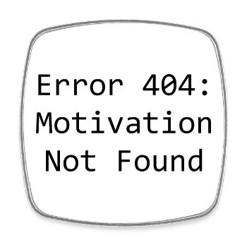 error 404: Motivation not found - Viereckiger Kühlschrankmagnet - Weiß - Vorne