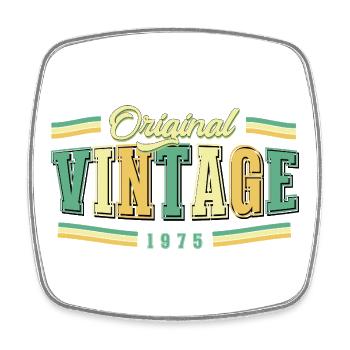 51. Geburtstag Original Vintage 1975 Retro - Viereckiger Kühlschrankmagnet - Weiß - Vorne
