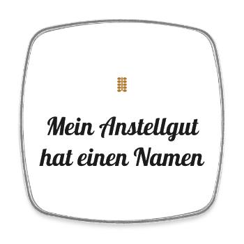 Mein Anstellgut hat einen Namen – Sauerteig Spruch - Viereckiger Kühlschrankmagnet - Weiß - Vorne