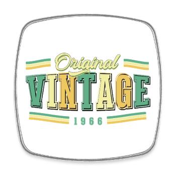 60. Geburtstag Original Vintage 1966 Retro - Viereckiger Kühlschrankmagnet - Weiß - Vorne