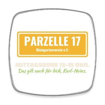 Kleingarten Parzelle Mittagsruhe Schrebergarten  - Viereckiger Kühlschrankmagnet - Weiß - Vorne