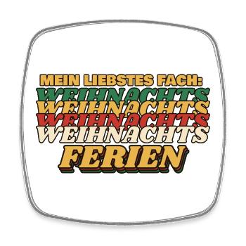 Mein liebstes Fach: Weihnachtsferien - Viereckiger Kühlschrankmagnet - Weiß - Vorne
