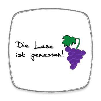 Die Lese ist gemessen! - Viereckiger Kühlschrankmagnet - Weiß - Vorne