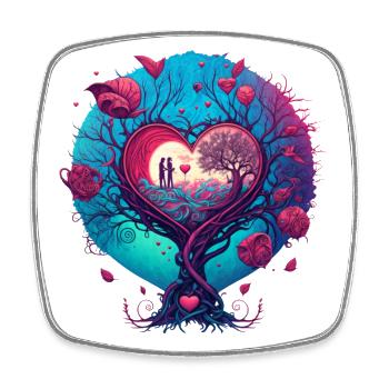 Valentine's Day | Valentine's Day | Love | Love - Square fridge magnet - white - Front