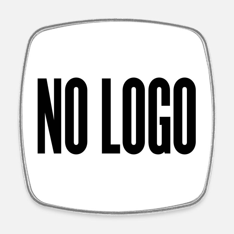 no logo - Square fridge magnet - white
