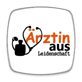 Ärztin aus Leidenschaft Geschenk - Viereckiger Kühlschrankmagnet - Weiß - Vorne