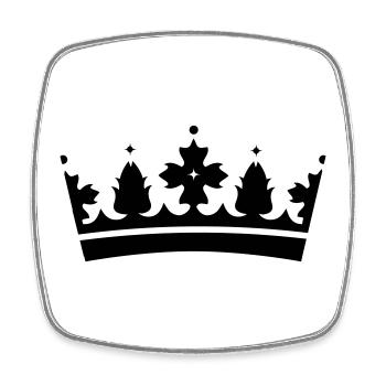 La couronne - Magnet carré - blanc - Devant