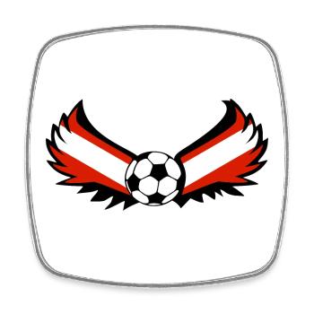 Austria Soccer - Square fridge magnet - white - Front