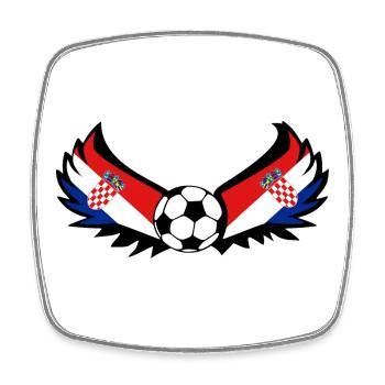 Fussball Kroatien - Viereckiger Kühlschrankmagnet - Weiß - Vorne