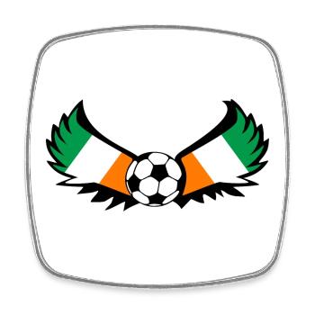 Fussball Irland - Viereckiger Kühlschrankmagnet - Weiß - Vorne
