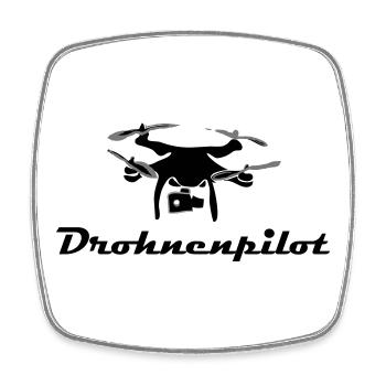 Drohnen Pilot - Viereckiger Kühlschrankmagnet - Weiß - Vorne